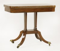 Lot 440 - A Regency mahogany double crossbanded tea table