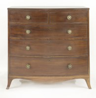 Lot 434 - A George III mahogany bow front chest