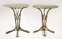 Lot 502 - A pair of Victorian garden tables