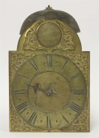 Lot 329 - A brass longcase clock movement