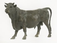 Lot 112 - A bronze model of a bull