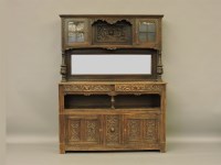 Lot 499 - A Victorian style stained oak sideboard