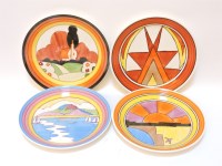 Lot 233 - Four hand painted plates