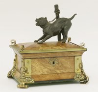 Lot 88 - A French walnut and brass-mounted casket