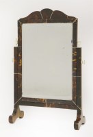 Lot 91 - An Edwardian tortoiseshell and ivory dressing table mirror