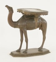 Lot 497 - An Anglo-Indian carved camel table