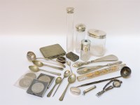 Lot 80 - A box of assorted silver and plated items