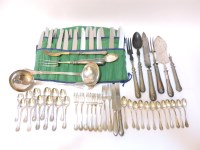 Lot 113 - An incomplete canteen of silver plated flatware