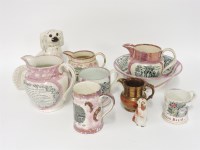 Lot 262 - Seven pieces of Sunderland lustre ware