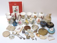 Lot 296 - Assorted trinket and pill boxes