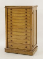 Lot 397 - A Victorian oak collector's chest