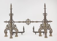 Lot 490 - A pair of French bronze andirons