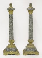 Lot 519 - A pair of French table lamps