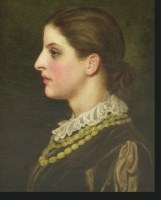 Lot 281 - Follower of William Holman Hunt 
PORTRAIT OF A WOMAN IN PROFILE
Oil on canvas
50 x 40cm