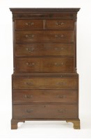 Lot 436 - A George III mahogany chest on chest