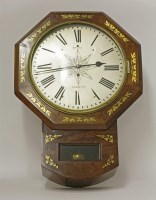 Lot 333 - A Victorian mahogany drop dial wall clock