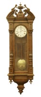 Lot 341 - A walnut 'Vienna Regulator' wall clock