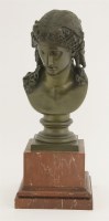 Lot 114 - A French bronze library bust