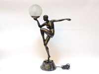 Lot 309 - A reproduction Art Deco style figural table lamp