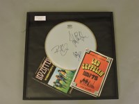 Lot 286 - A signed Led Zeppelin drum skin