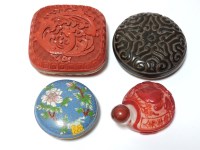 Lot 151 - A small cylindrical Tixi lacquer box