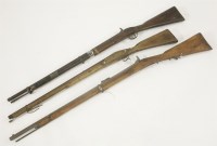 Lot 194 - Three 19th century percussion muskets