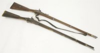 Lot 196 - Two 19th century three band percussion rifles