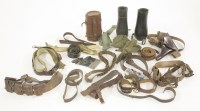 Lot 199 - A collection of early 20th century military leather ware