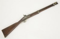 Lot 200 - A 19th century two band percussion musket