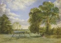 Lot 451 - Robert Nightingale (1815-1895)
A WOODED LANDSCAPE AT MALDON