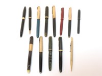 Lot 87 - A selection of old fountain pens