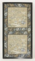 Lot 462 - An embroidered panel