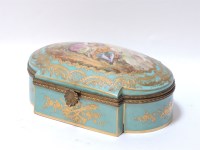 Lot 228 - A 20th century French porcelain table casket