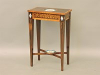 Lot 469 - A French mahogany and penwork table