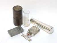 Lot 59 - A silver cheroot holder case