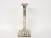 Lot 136 - A George III silver Corinthian column candlestick