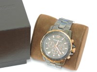 Lot 33 - A gentleman's stainless steel Michael Kors quartz bracelet watch