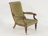 Lot 532 - A William IV rosewood library chair