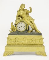 Lot 248A - A 19th century French gilt bronze mantel clock