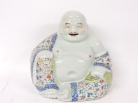 Lot 182 - A 20th century famille rose Buddha