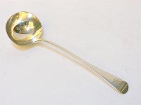 Lot 63 - A heavy Victorian silver ladle