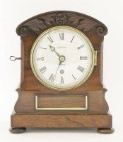 Lot 242 - A William IV rosewood cased mantel clock