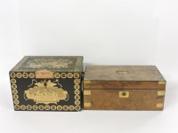 Lot 363 - A Victorian burr walnut writing box