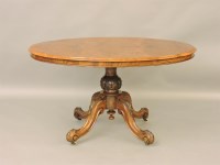 Lot 463A - A Victorian walnut oval loo table