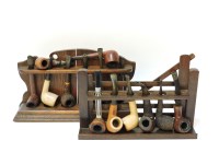 Lot 227 - Two oak pipe racks