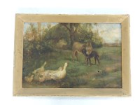 Lot 441 - William Henderson
GEESE AND DONKEYS
Oil on canvas
30.5 x 46cm