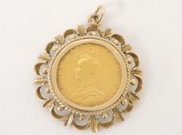 Lot 10 - An 1889 gold sovereign