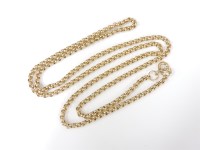 Lot 17 - A 9ct gold baby belcher chain necklace