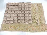 Lot 272 - Three Arts and Crafts linen and Florentine embroidered panels