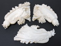 Lot 324 - Three Eastern alabaster cabbages